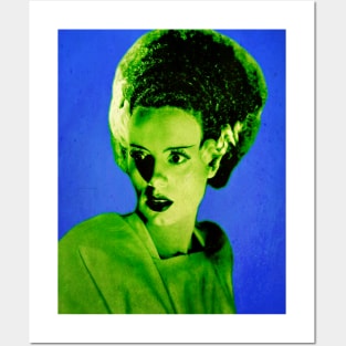 Blue and Green Bride of Frankenstein Posters and Art